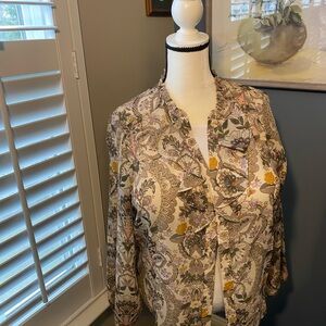 Floral Women's Button Down Blouse